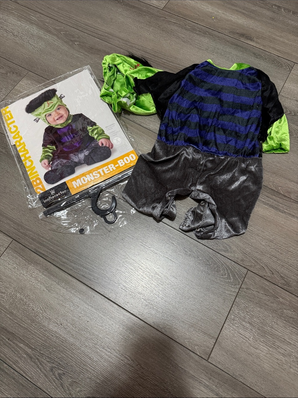 Monster-Boo Infant Halloween Costume – Black, Purple & Green